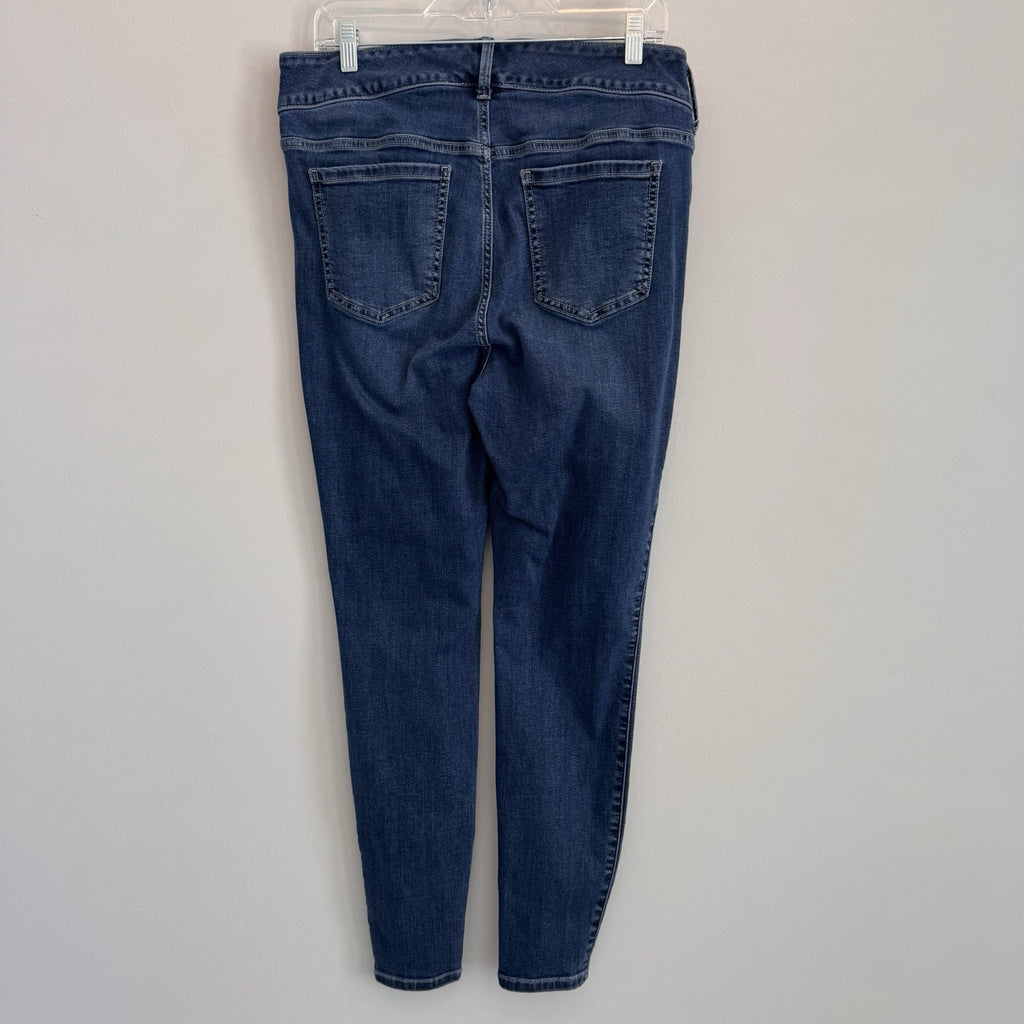 Torrid Womens 14R Blue Denim Jeggings High Rise 3-Button Fly Stretch Skinny