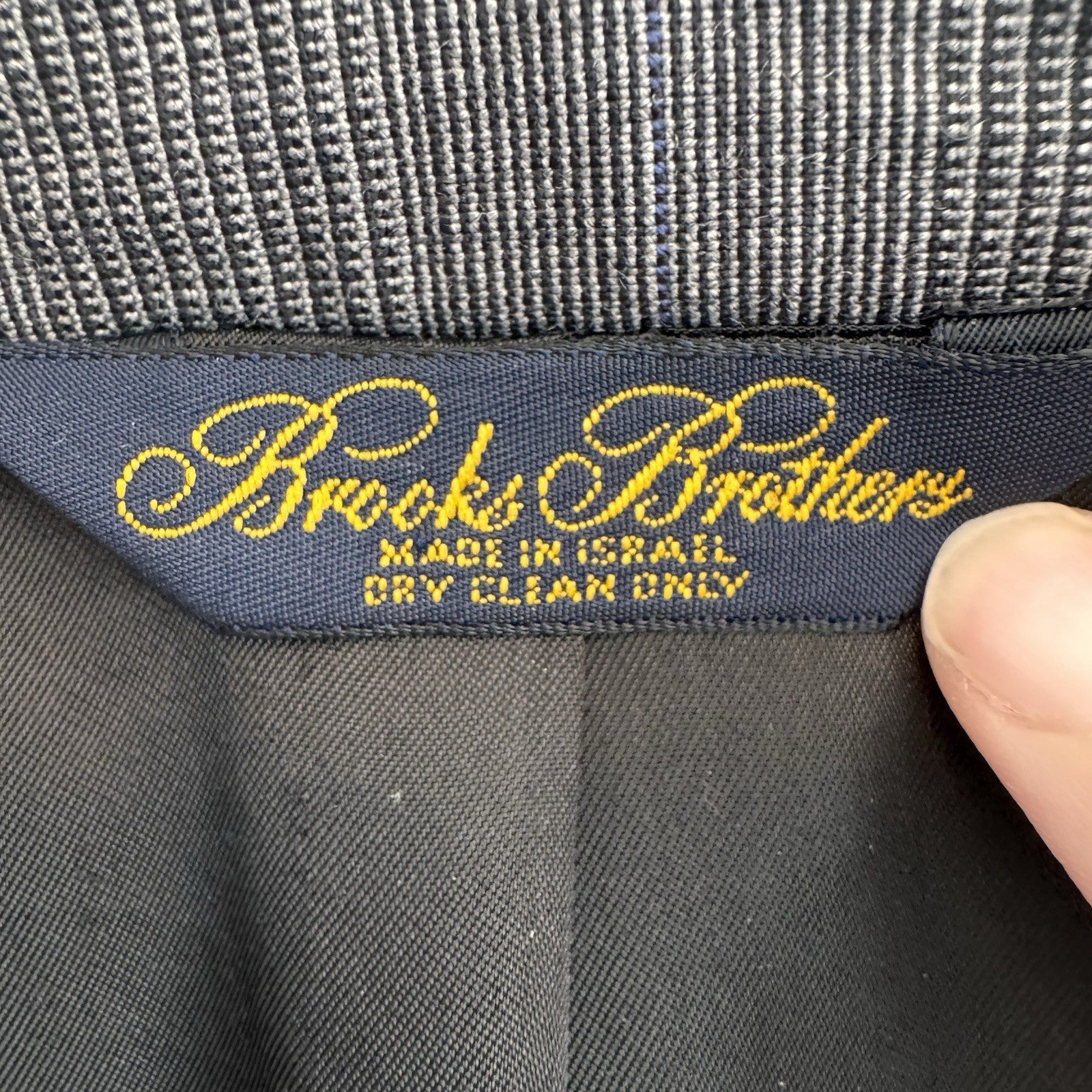 Brooks Brothers Brooksease Gray Plaid Wool Blazer Mens Suit Jacket 42R