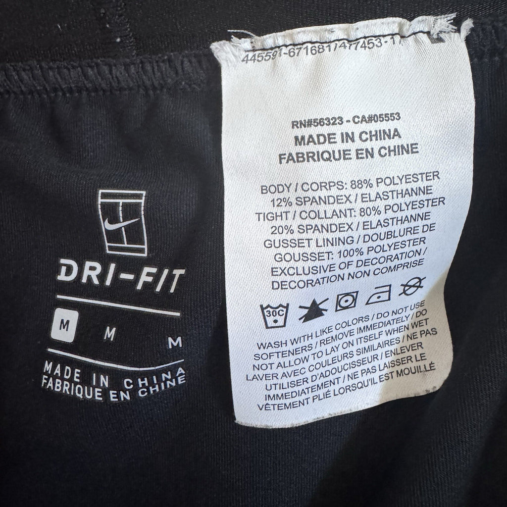 Nike Dri-FIT Tennis Skort Women’s Medium Black Athletic Skirt Shorts