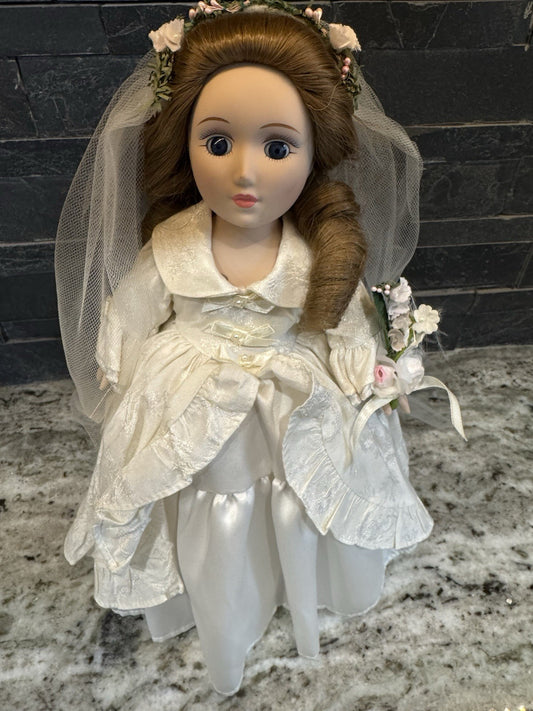 Vintage Danbury Mint Abigail A Colonial Bride Brides of America Doll Rare