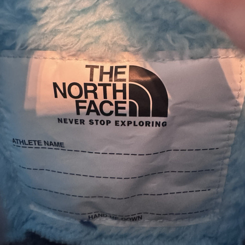 NWT The North Face Baby Bear 1PC Fleece Bunting 12-18M Blue Hooded