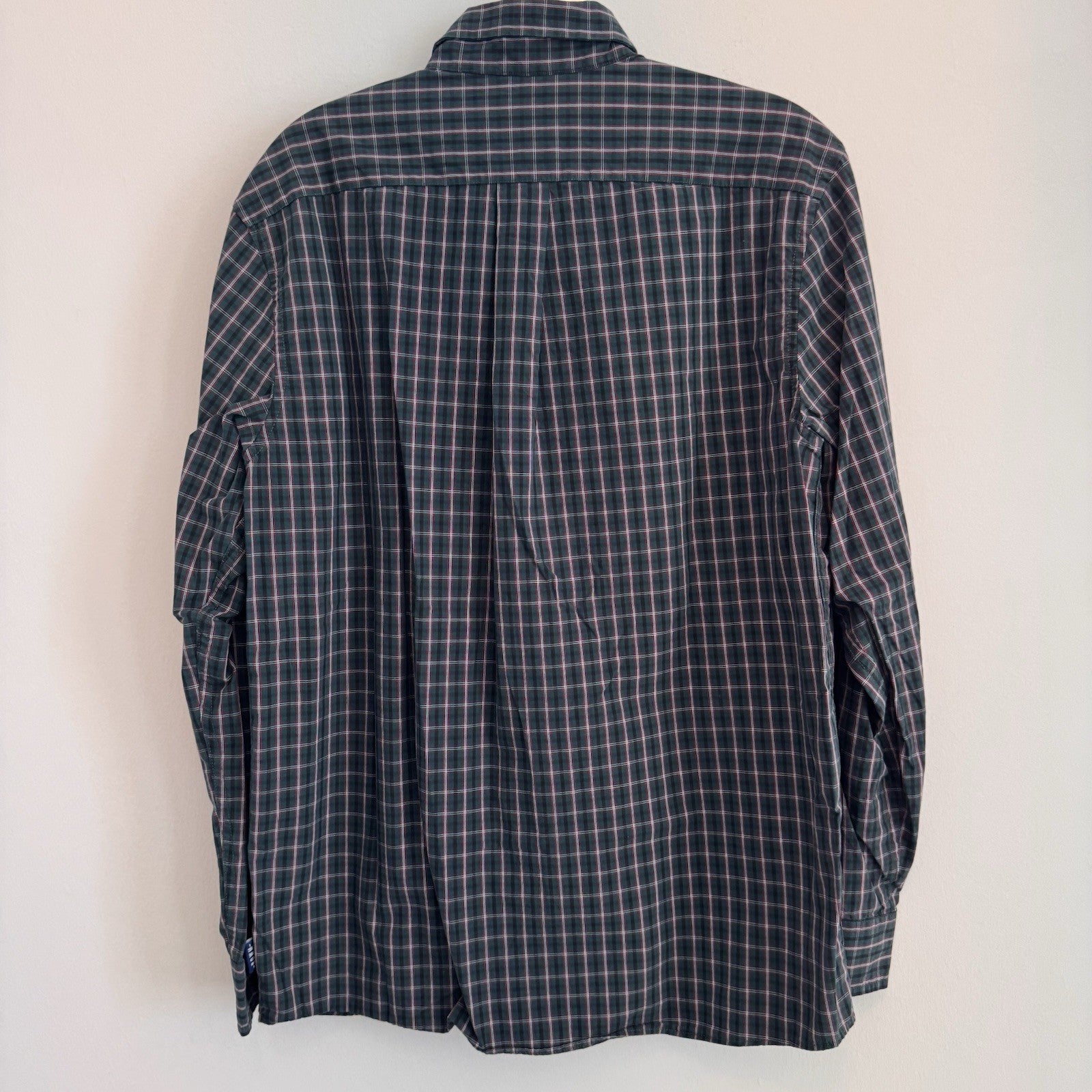 ROWM Plaid Button Down Shirt Mens M Green Red Made in Nicaragua Classic 