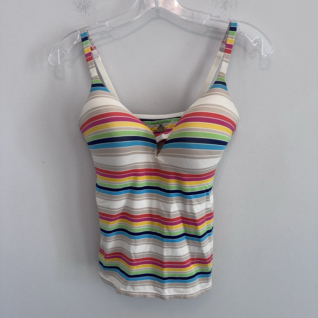 Victoria’s Secret Body by Victoria Striped Shelf Bra Cami Tank Top 38D