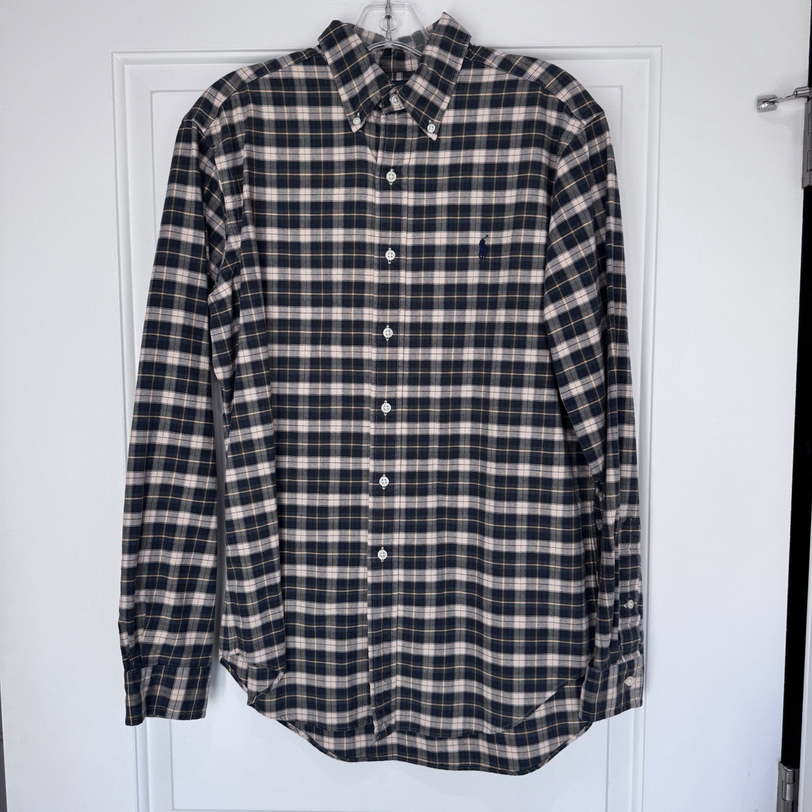 Ralph Lauren Men’s Plaid Button Down Shirt Size M Classic Fit Flannel Cotton