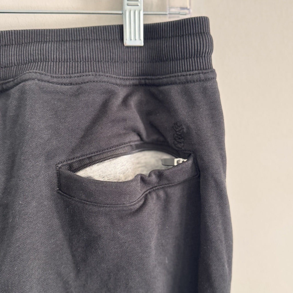 Chubbies Lounge Joggers Sweatpants Black Men's Large Fleece Zipper Pocket