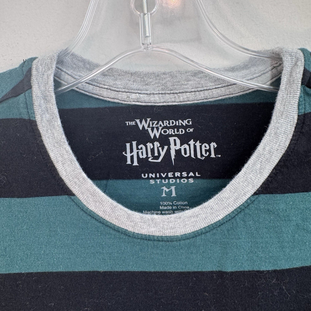 Wizarding World Harry Potter Universal Studios Slytherin Striped Shirt Adult Med