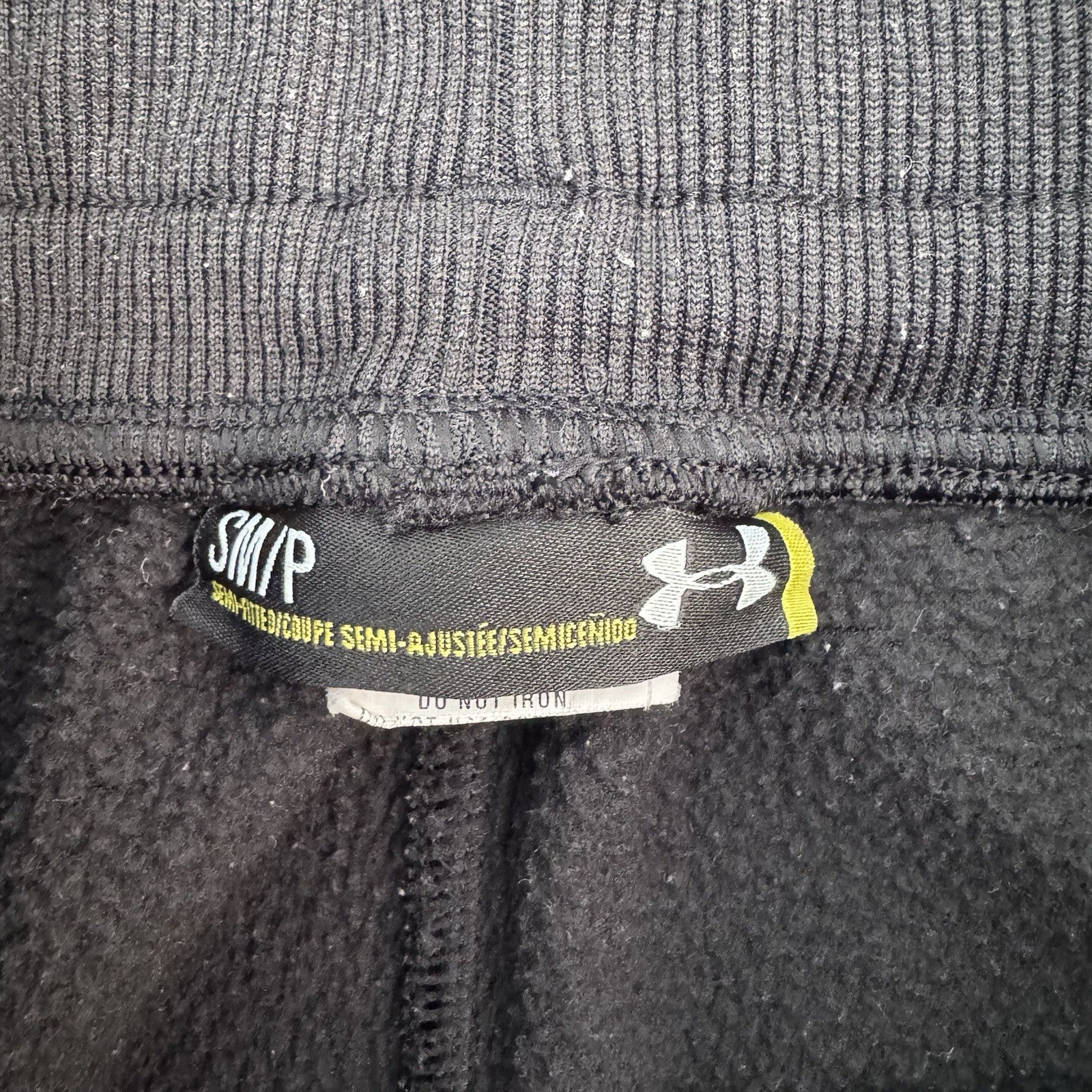 Under Armour Womens Black Fleece Jogger Sweatpants Semi Fitted Size S