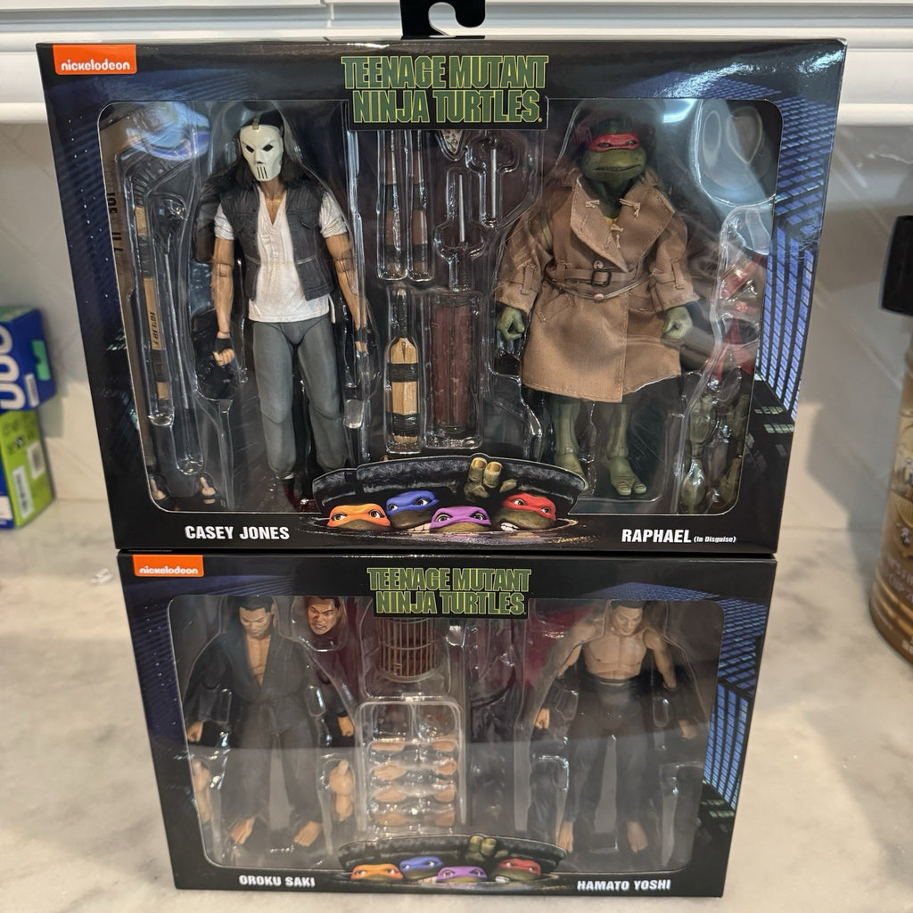 NECA TMNT Movie Casey Jones Raphael Oroku Saki Hamato Yoshi 2-Pack Lot NIB