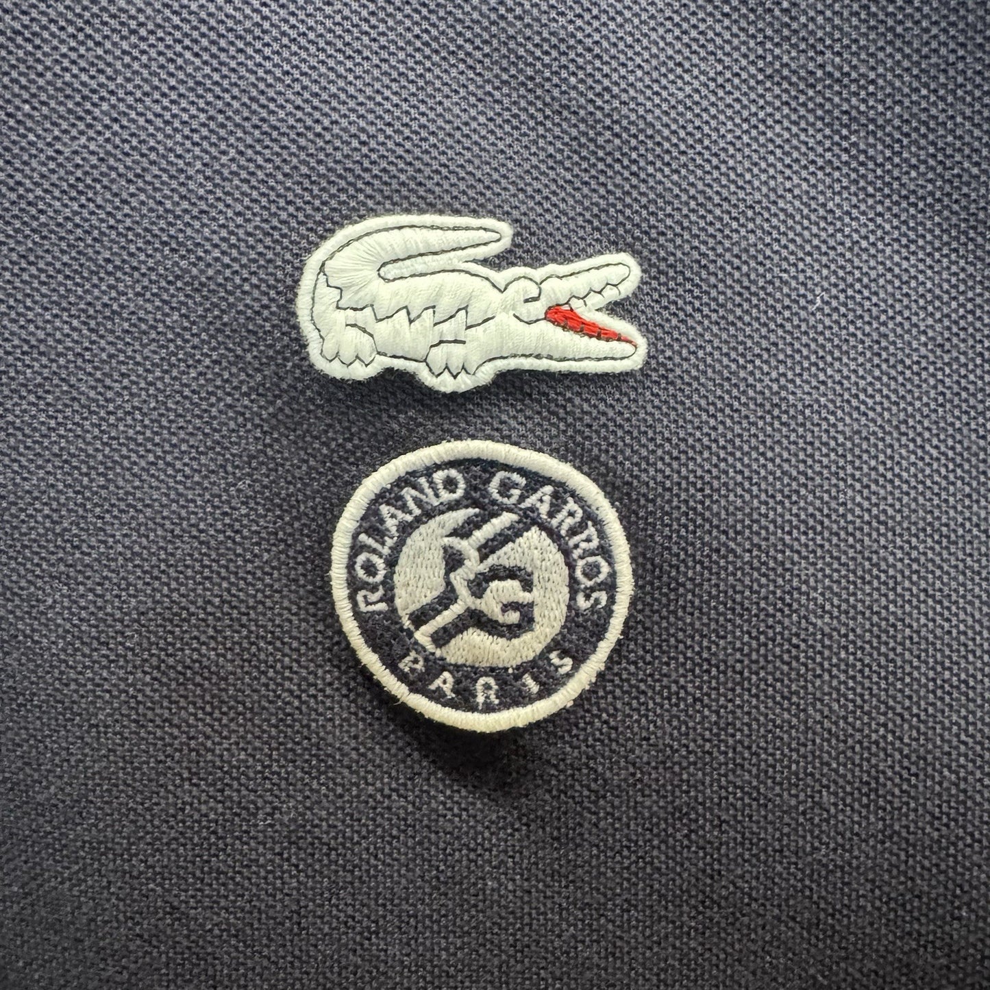 Lacoste Roland Garros Polo Shirt Men’s Size 7 XL Navy Blue Tennis Logo Cotton