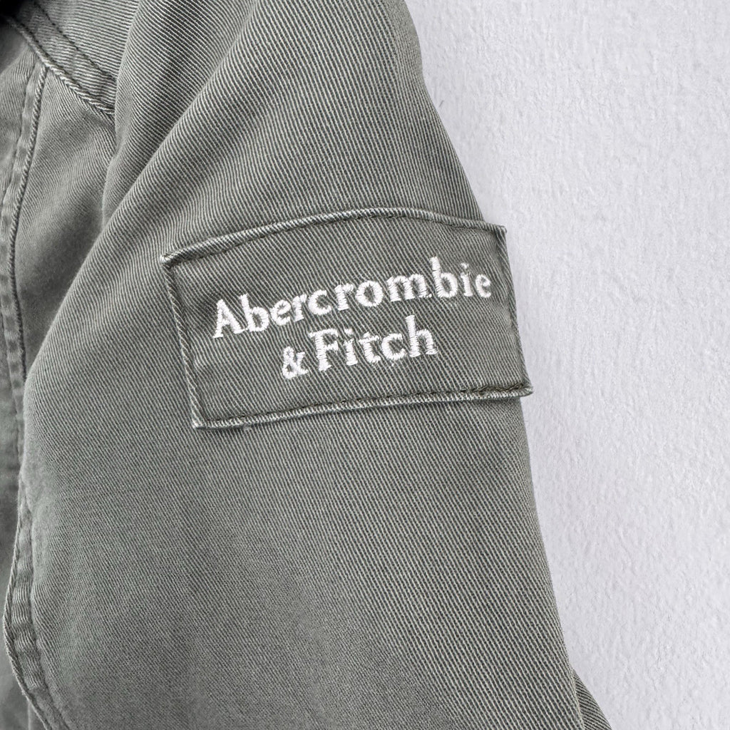 Abercrombie & Fitch Olive Utility Jacket M Hooded Y2K Military Women’s