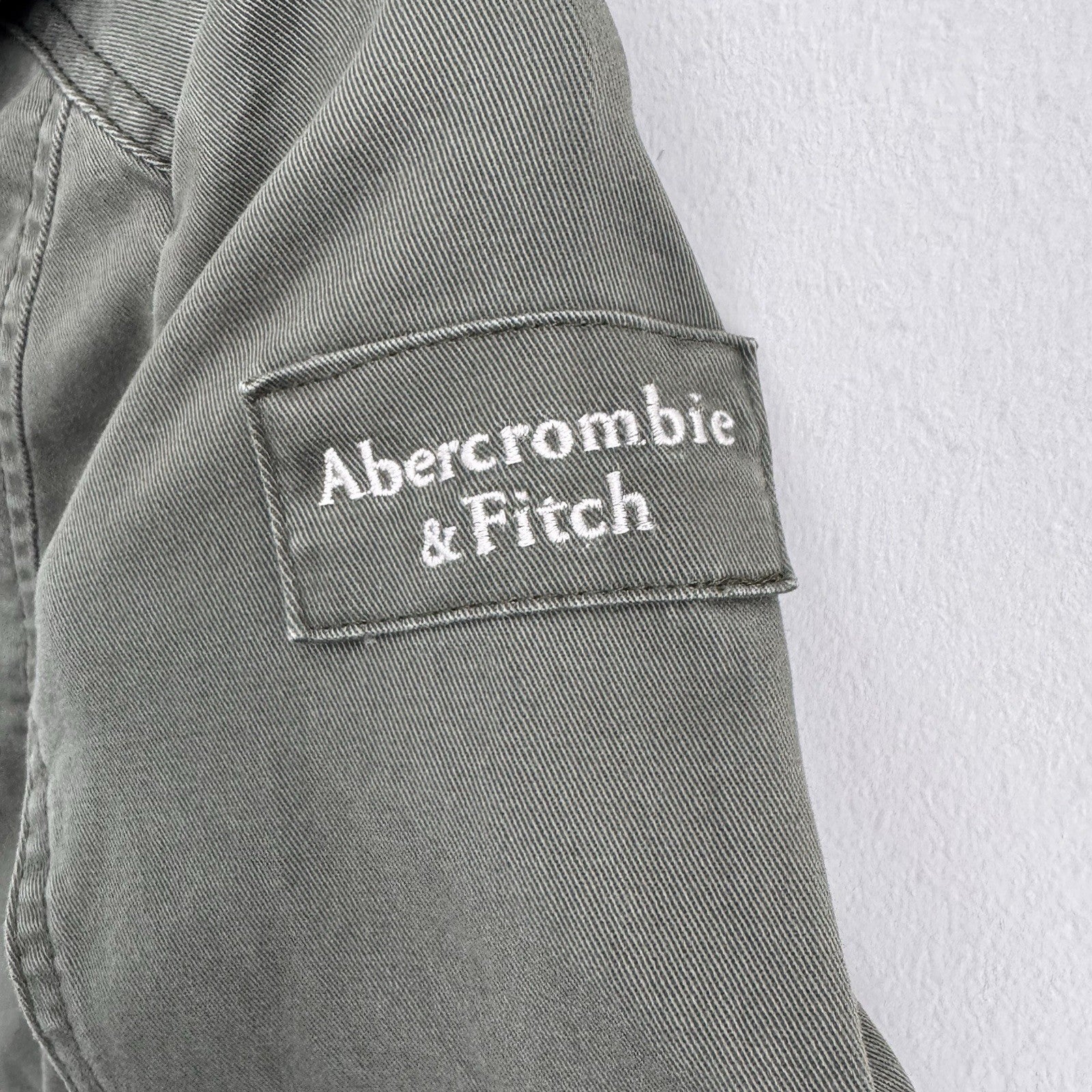 Abercrombie & Fitch Olive Utility Jacket M Hooded Y2K Military Women’s