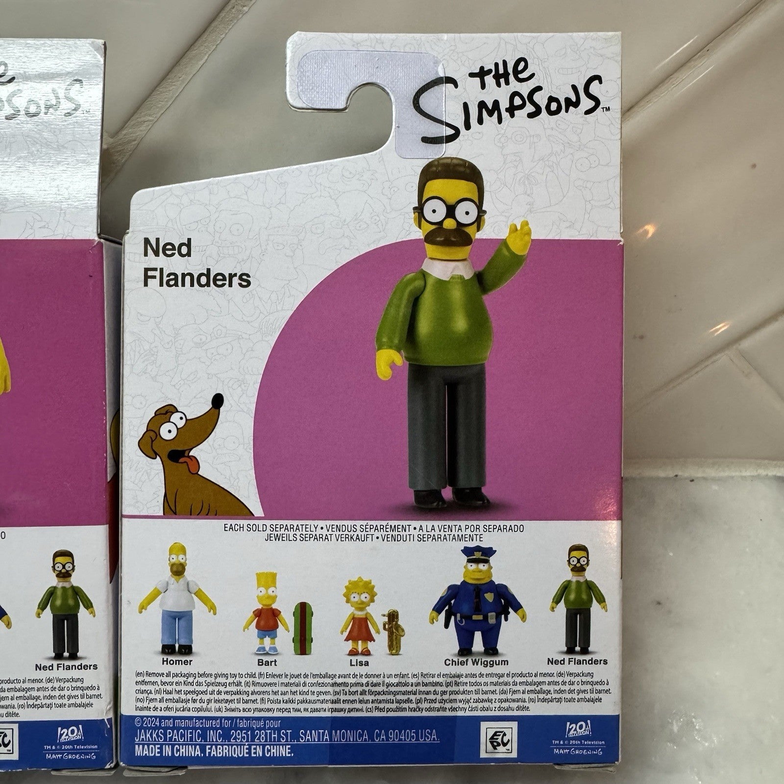 The Simpsons Homer and Ned Sanders Figure 2.5" Jakks New