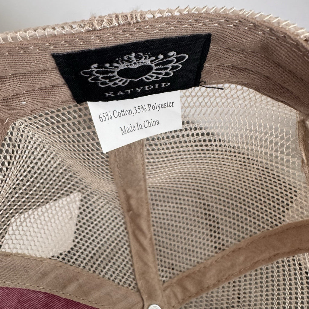 Pool Please Hat KatyDid Pink Trucker Distressed Mesh Snapback Cap NWT Boutique