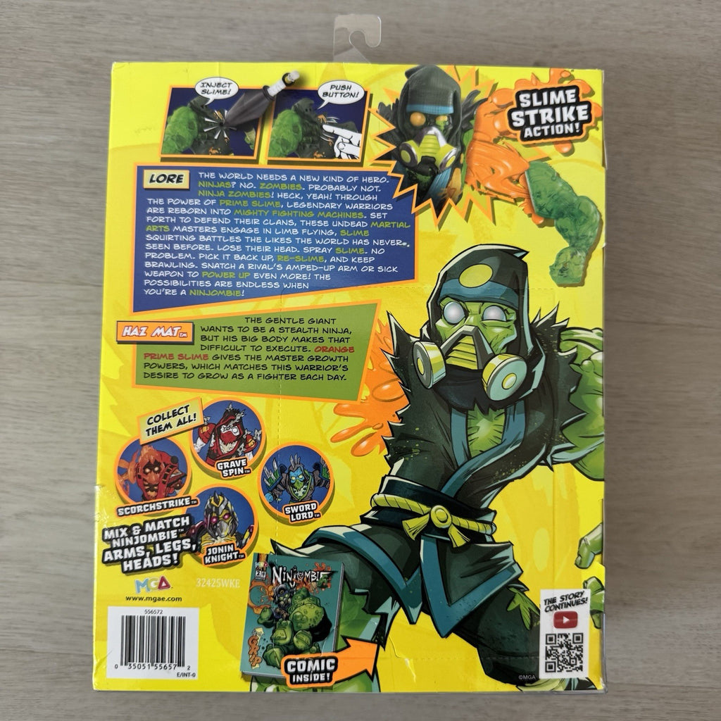 NINJOMBIE HAZ MAT Action Figure with Slime and Comic issue #2 New