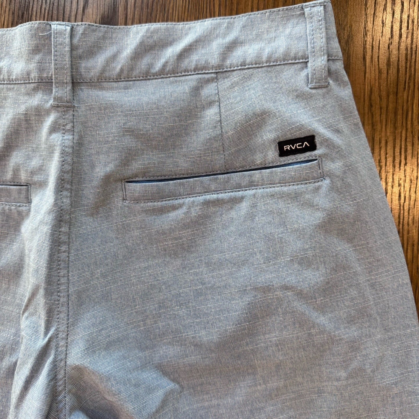 RVCA Men’s Tailored Fit Dress Shorts Size 28 Gray Lightweight Casual Chino Look