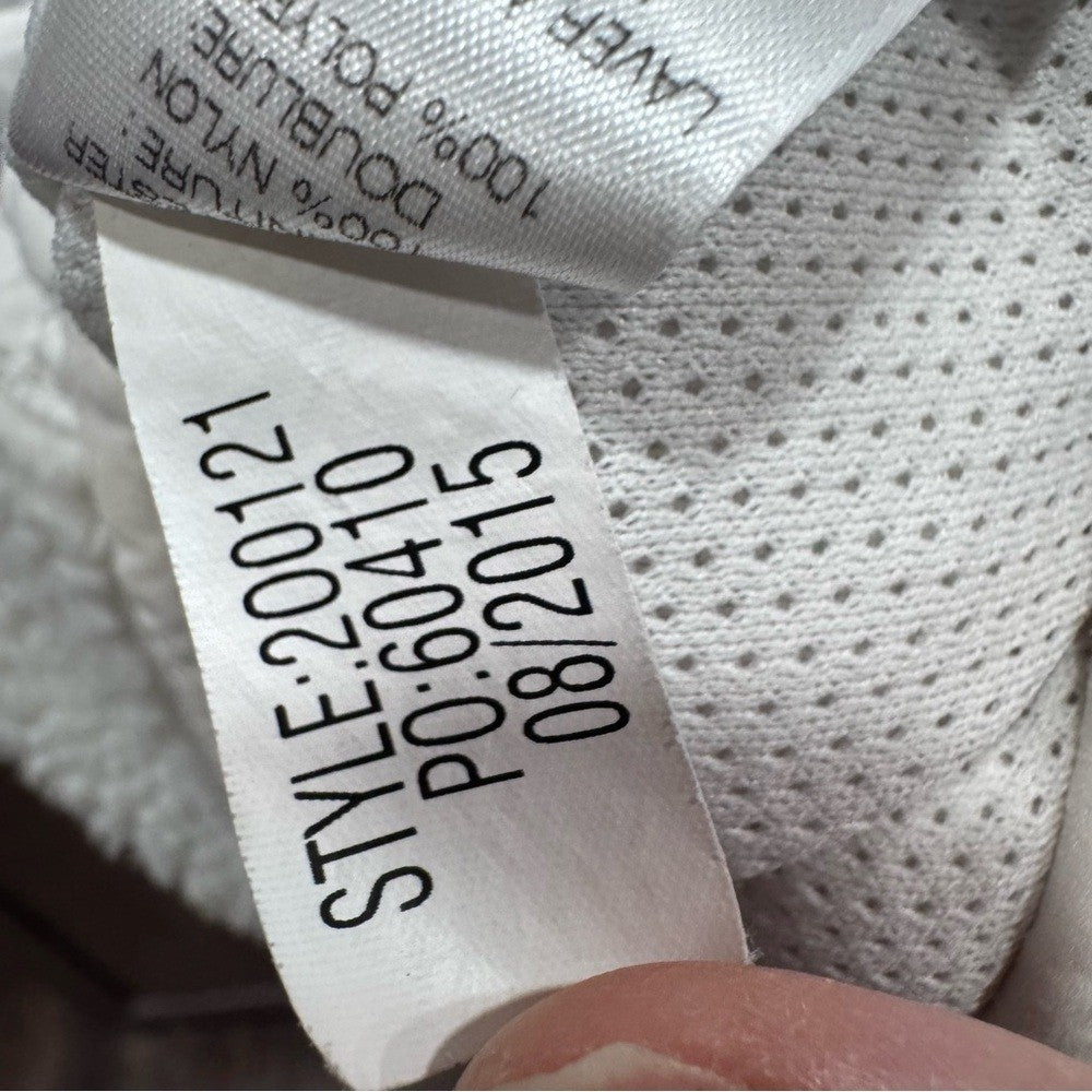 Vineyard Vines XS White Sherpa Fleece Vest Quilted Sides Zip Up Whale Logo