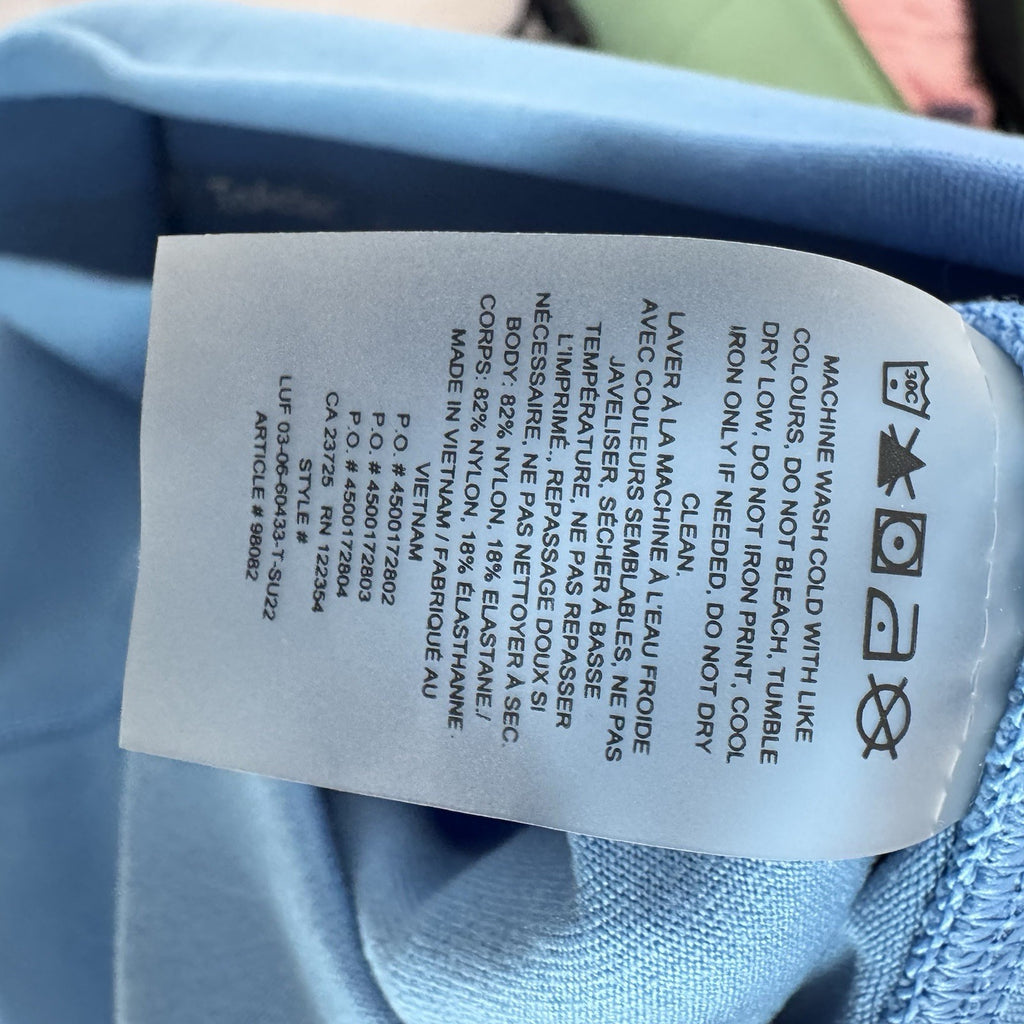TnAction Blue High Rise Leggings S Nylon Stretch Athleisure