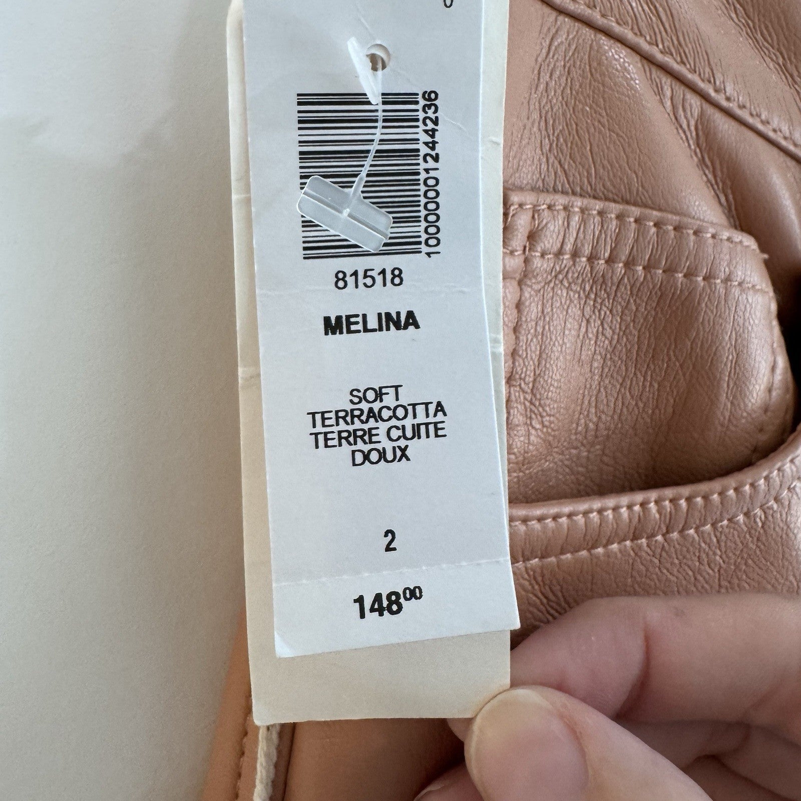 Wilfred Melina Faux Leather Pants Soft Terracotta High Rise Straight 2 NWT