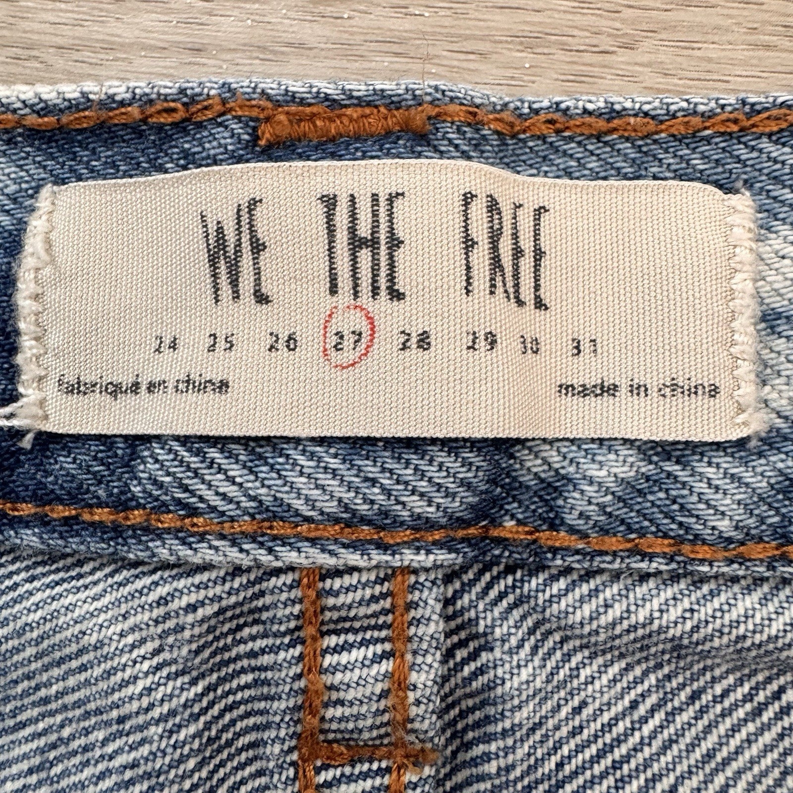 Free People We The Free Distressed Denim Skirt 27 Raw Hem Y2K Women’s