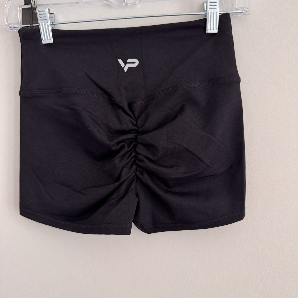 High Waist Scrunch Butt Shorts Women’s Yoga Gym Fitness Athletic Black Size SML