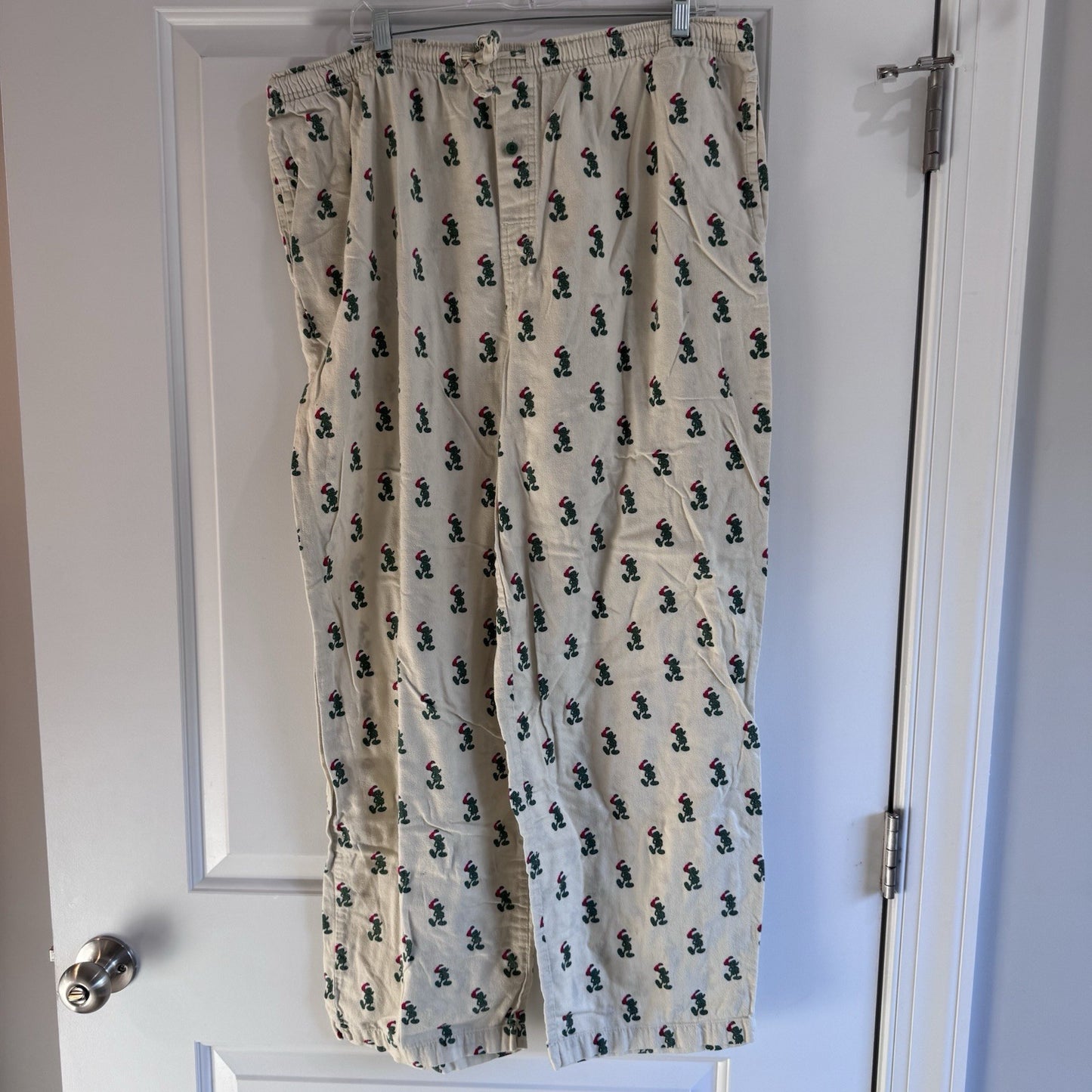Disney Parks Mickey Mouse Pajama Pants Mens XL Christmas Holiday Lounge