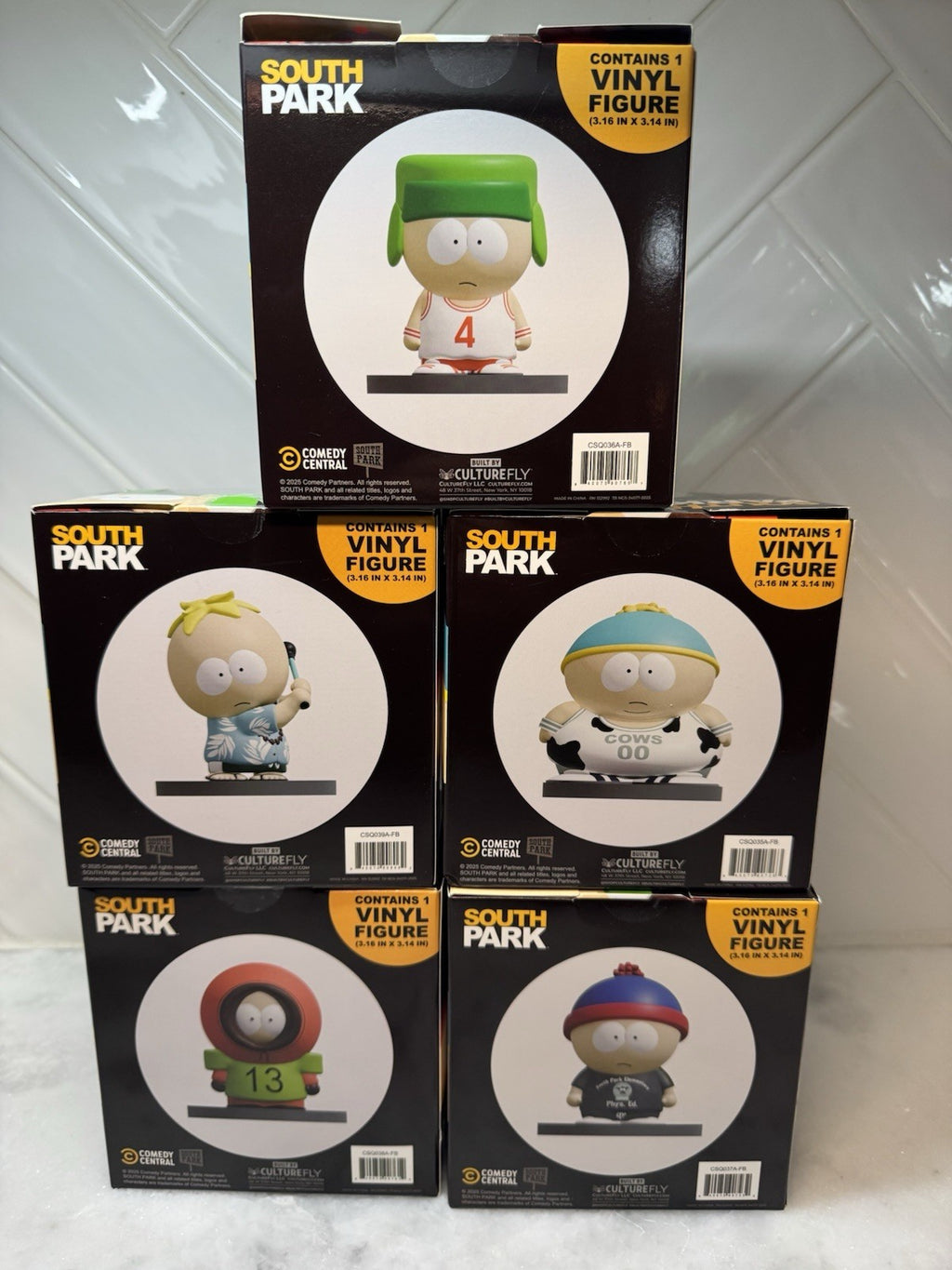 South Park Vinyl Figure Lot Kyle Kenny Cartman Butters Stan New RARE Complete