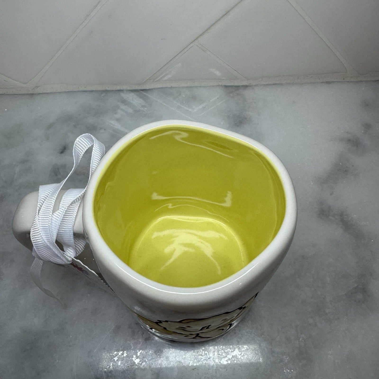Rae Dunn MOM Daffodil Mug Yellow Floral Coffee Cup New w/ Tag Flower NEW