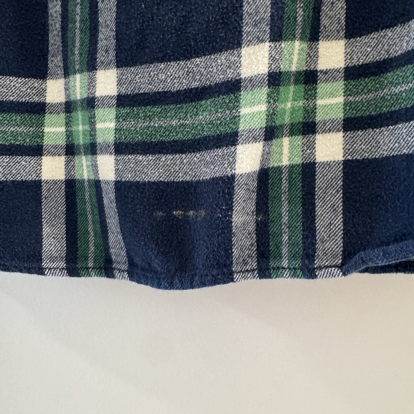American Eagle Outfitters Flannel Shirt Small Blue Green Plaid Long Sleeve
