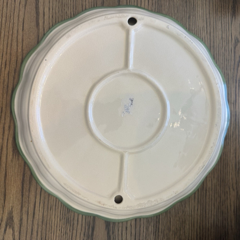 Vintage Russ Berrie Ceramic Stoneware Pie Plate A little slice of Christmas 12”