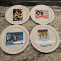 POTTERY BARN Ceramic Plates Set of 4 HOLLYWOOD Classic Movies tcm 8" Diameter