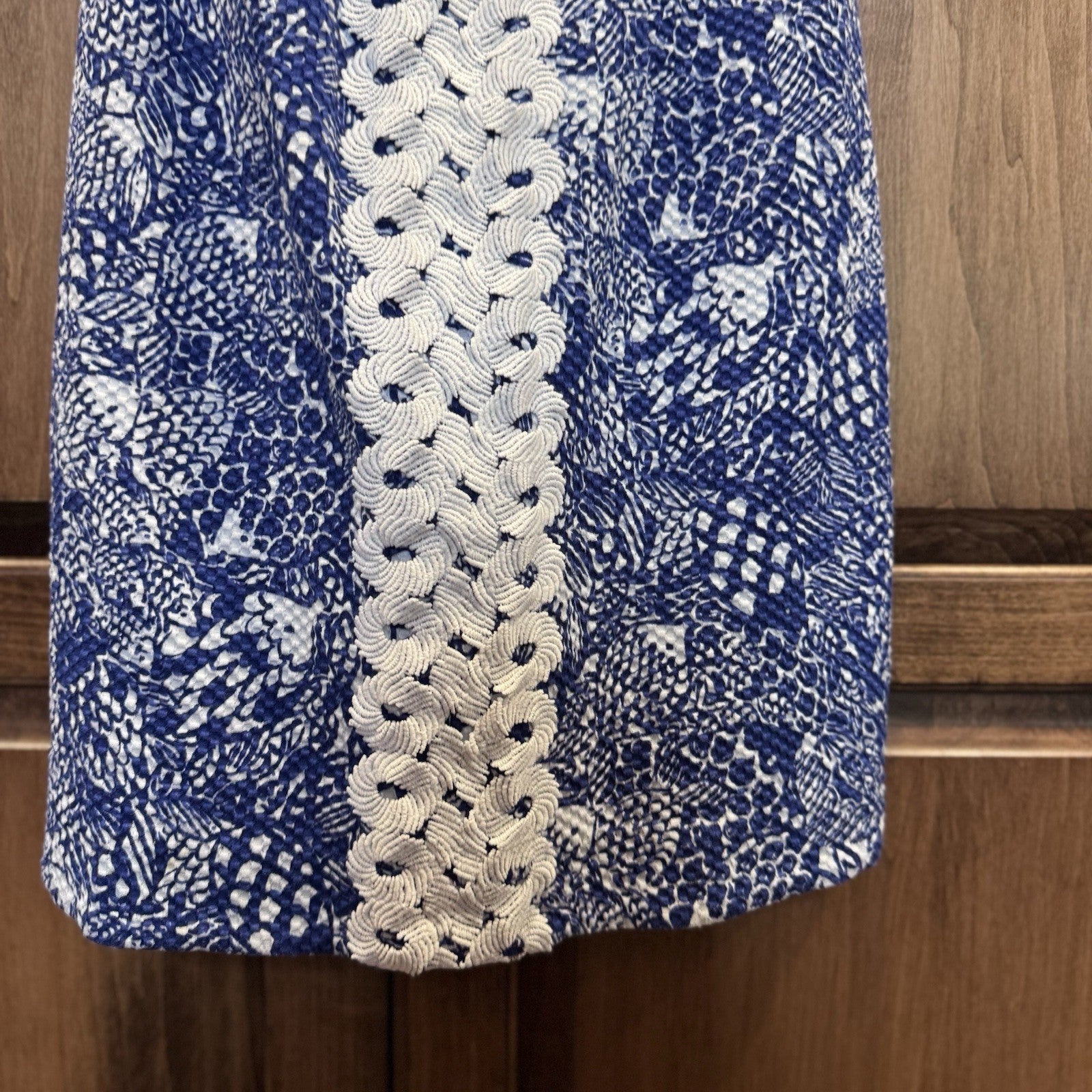 New Women Lilly Pulitzer for Target Anniversary My Fans Blue Shift Dress Size 2