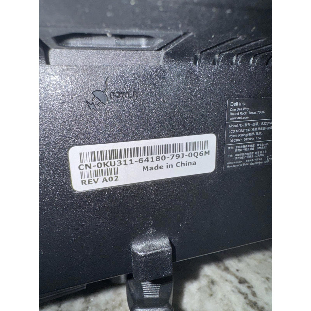 Dell E228WFP 22" Monitor w/Stand, Power Cords Great Condition