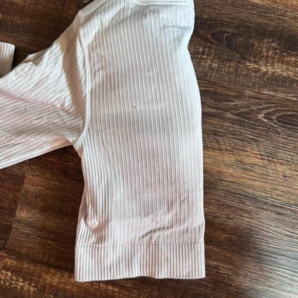 Lululemon Align Ribbed Long Sleeve Crop Top Gray Size 4