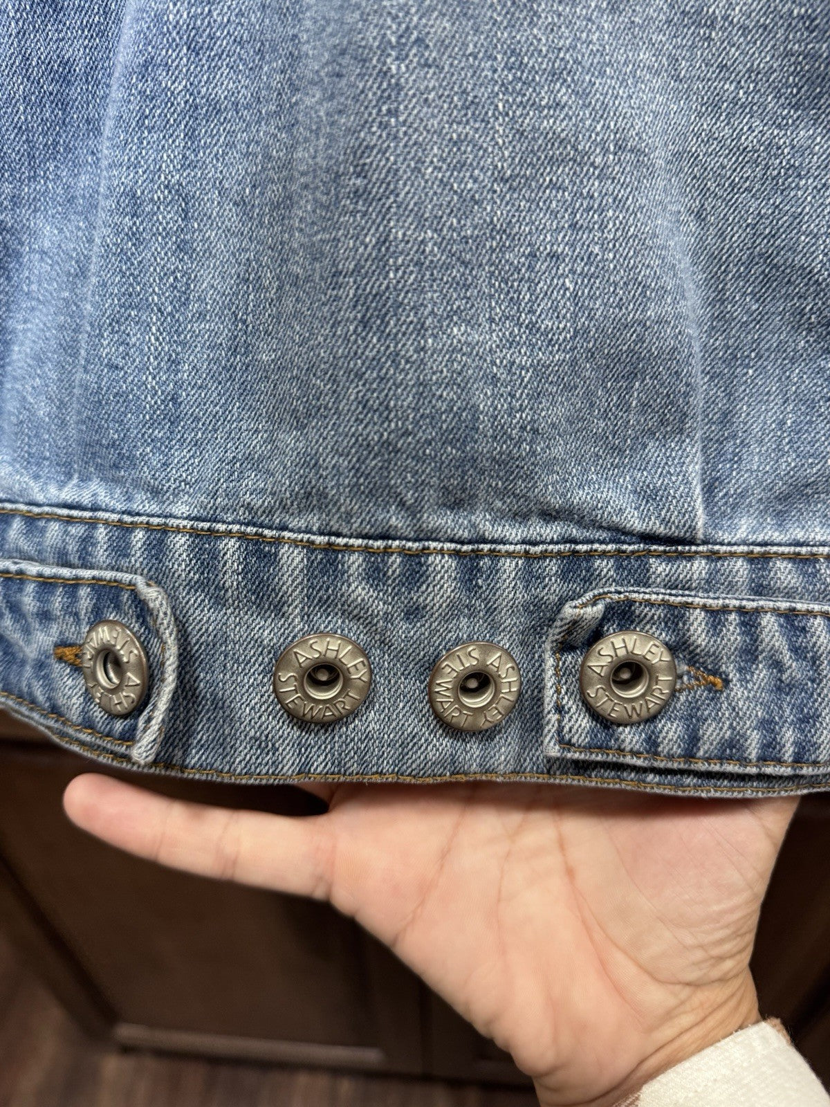 Ashley Stewart Women’s Size 12 Denim Vest Sleeveless Frayed 