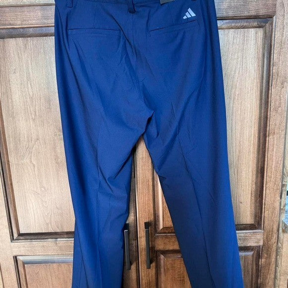 Adidas Regular Fit Straight Leg Golf Pants Navy Blue 32x32