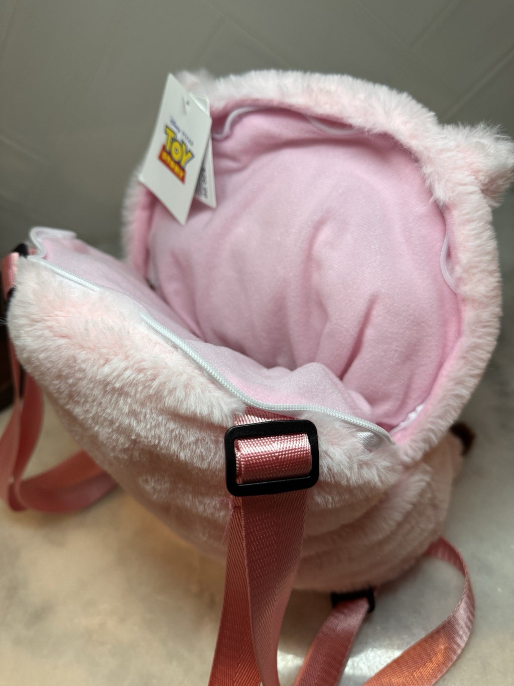 Disney Pixar Toy Story Hamm Plush Backpack – Pink Piggy Bank Bag - NWT 7inX10in