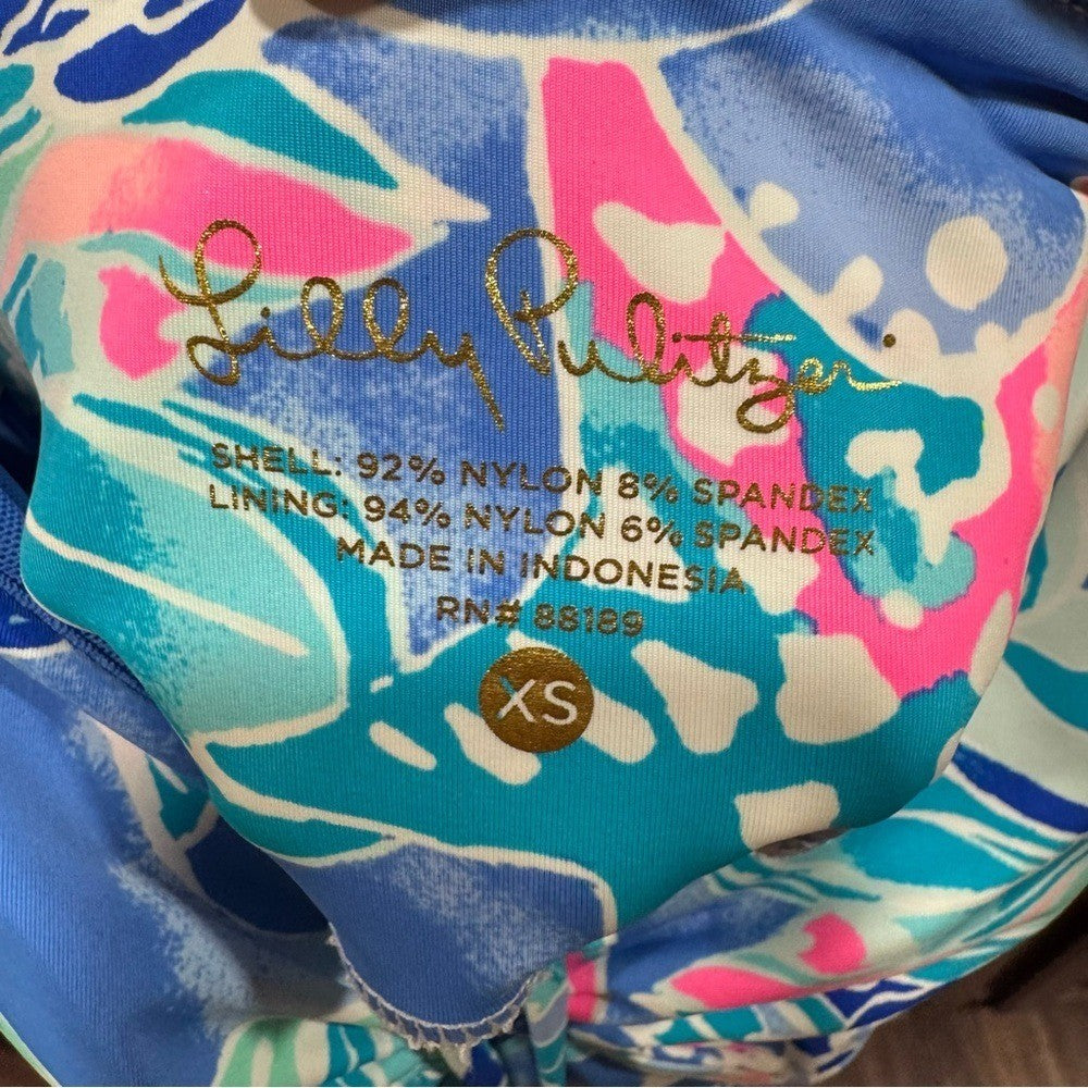 Lilly Pulitzer Bennet Blue Margarete Swim Dress XS Celestial Seas Beach