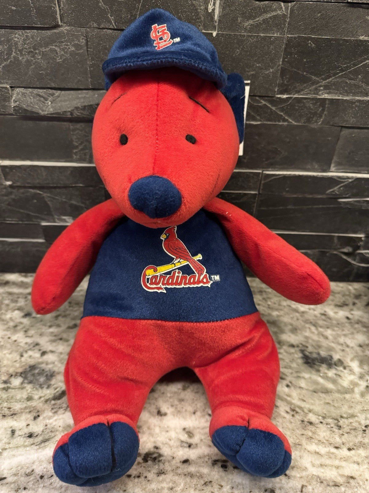 MLB St Louis Cardinals Baseball Red Teddy Bear Good Stuff  Plush Animal Vintage
