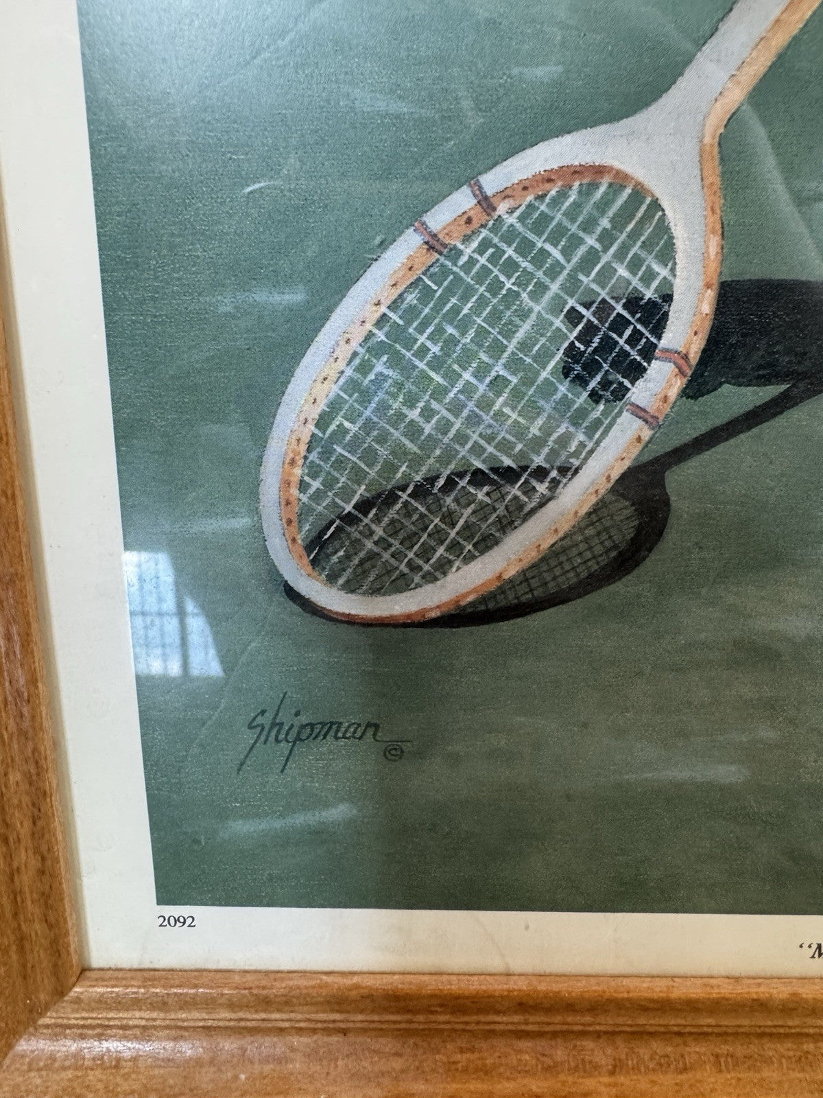 RARE Vintage Barbara Shipman Print- Framed- Tennis- Art- Fast Ship- Mommy’s Love