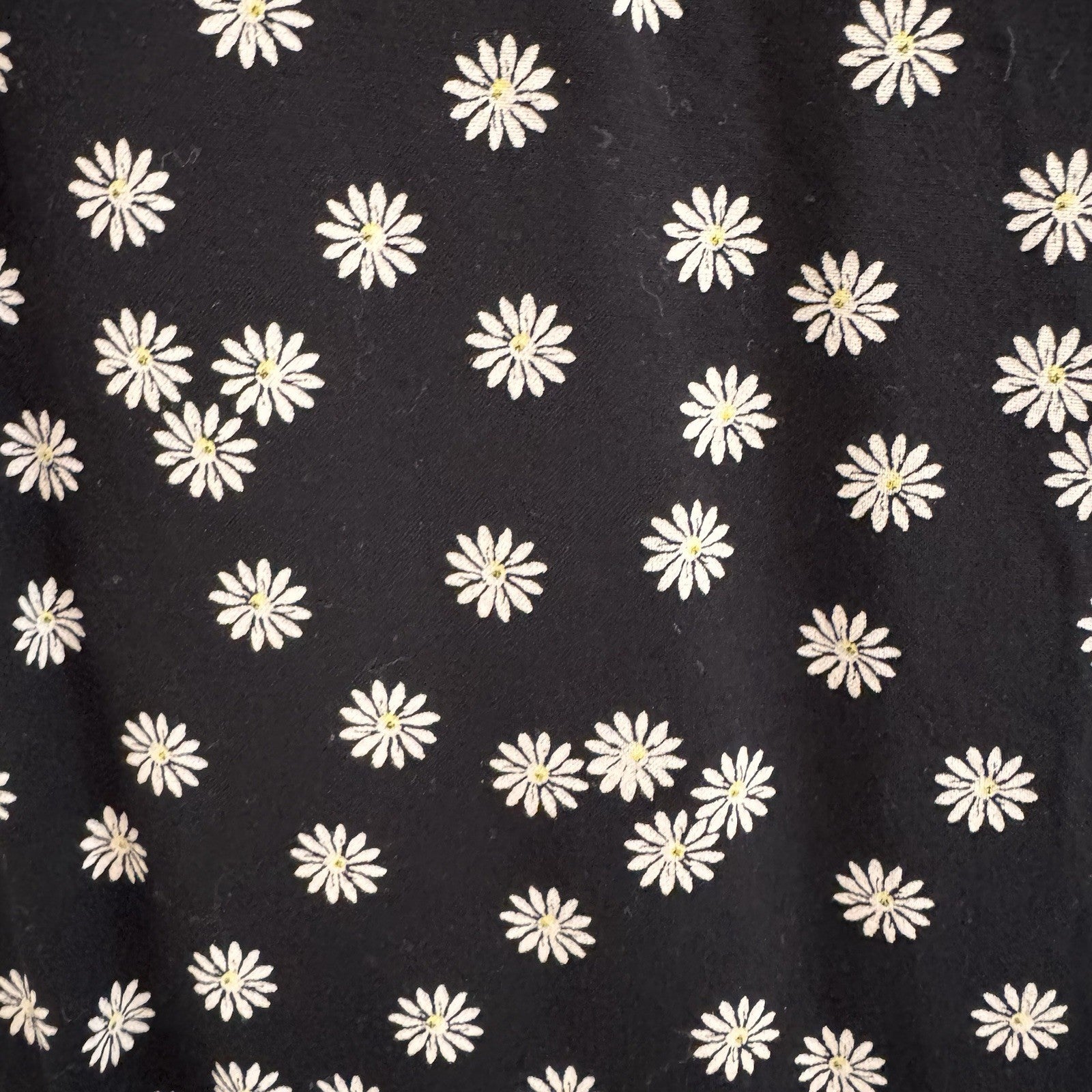 1901 Nordstrom Big Girls XL 14/16 Black White Daisy Look Back Jumpsuit Wide Leg