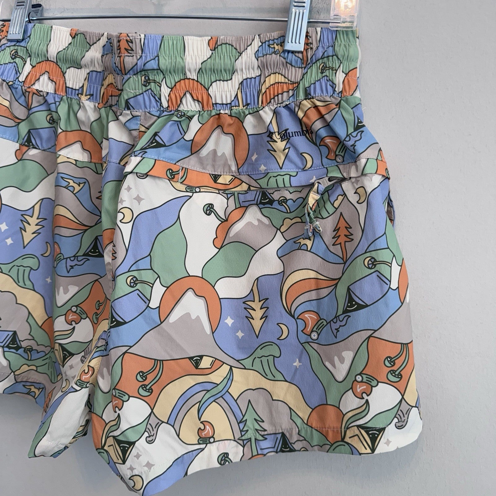 Columbia Sportswear Outdoor Graphic Print Shorts Multi Color Women's Medium M