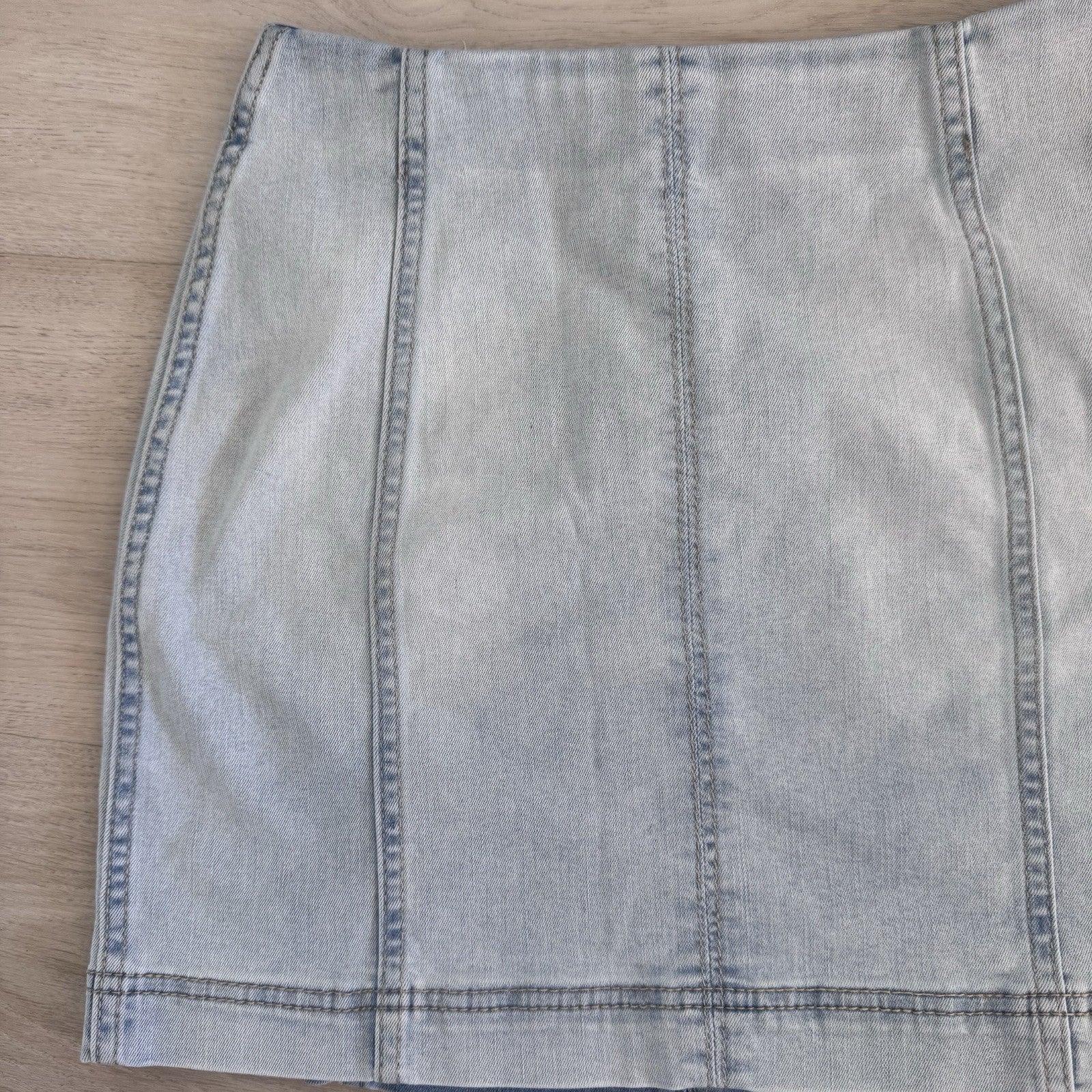 Wild Fable Light Wash Denim Mini Skirt Stretch Y2K Size 0 