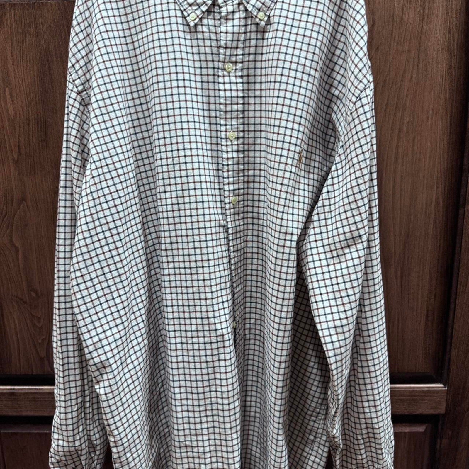 Vintage Ralph Lauren 2XLT Checkered Button Down Shirt