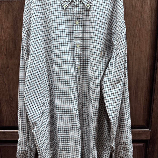 Vintage Ralph Lauren 2XLT Checkered Button Down Shirt