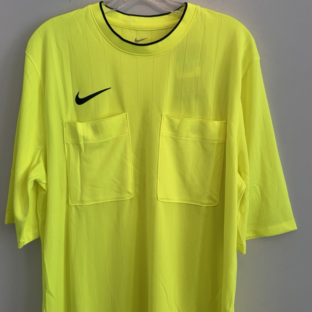 Nike Men’s Dri-Fit Soccer Referee Jersey Neon Volt Yellow DH8024-702 XL NWT
