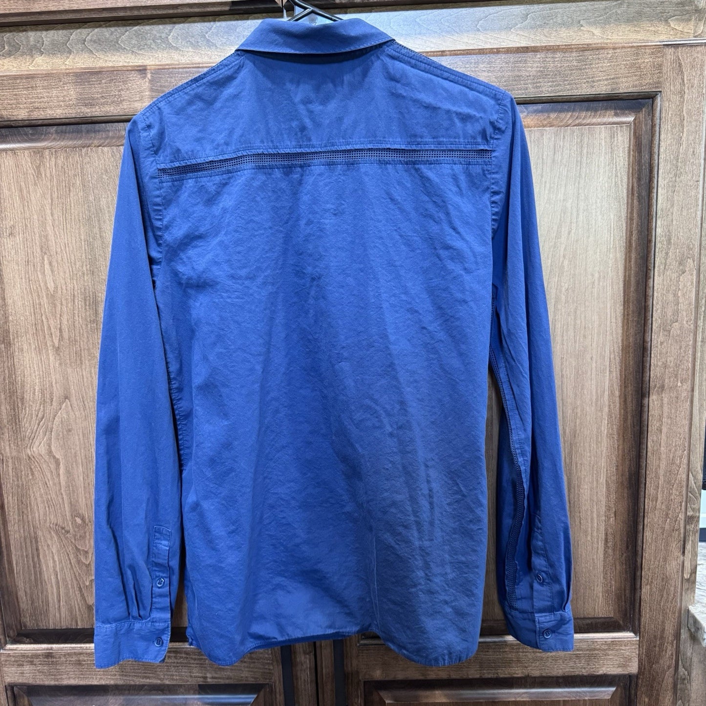 Lacoste Women’s Button-Down Shirt Size 38 Navy Blue