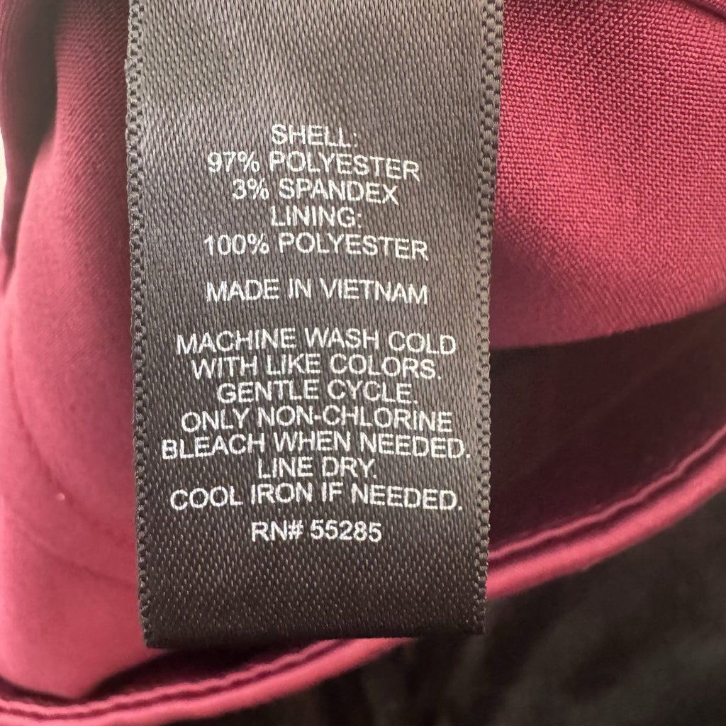 Express Burgundy Wrap Skort Size 2 High Rise Mini Career Chic Women’s