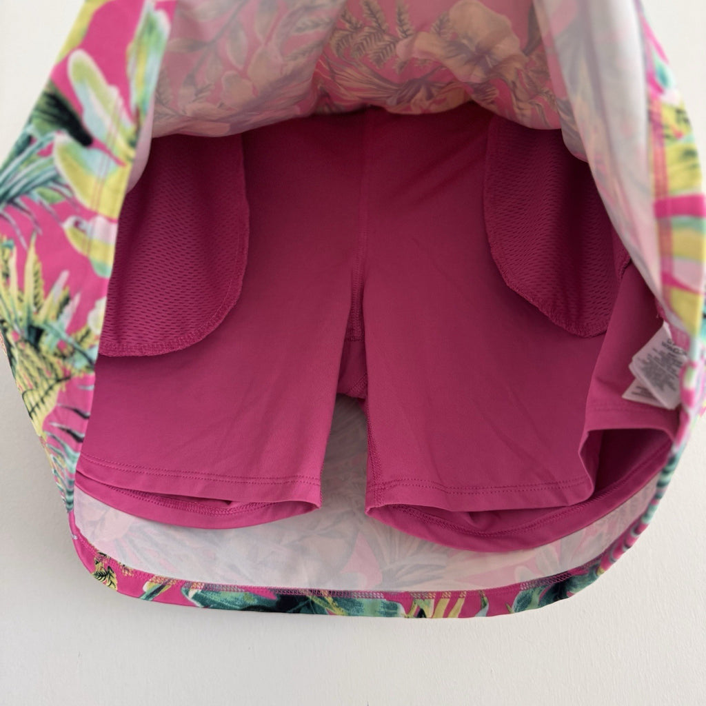 Tommy Bahama Golf Skort Womens Medium M Tropical Floral Pink Active Skirt