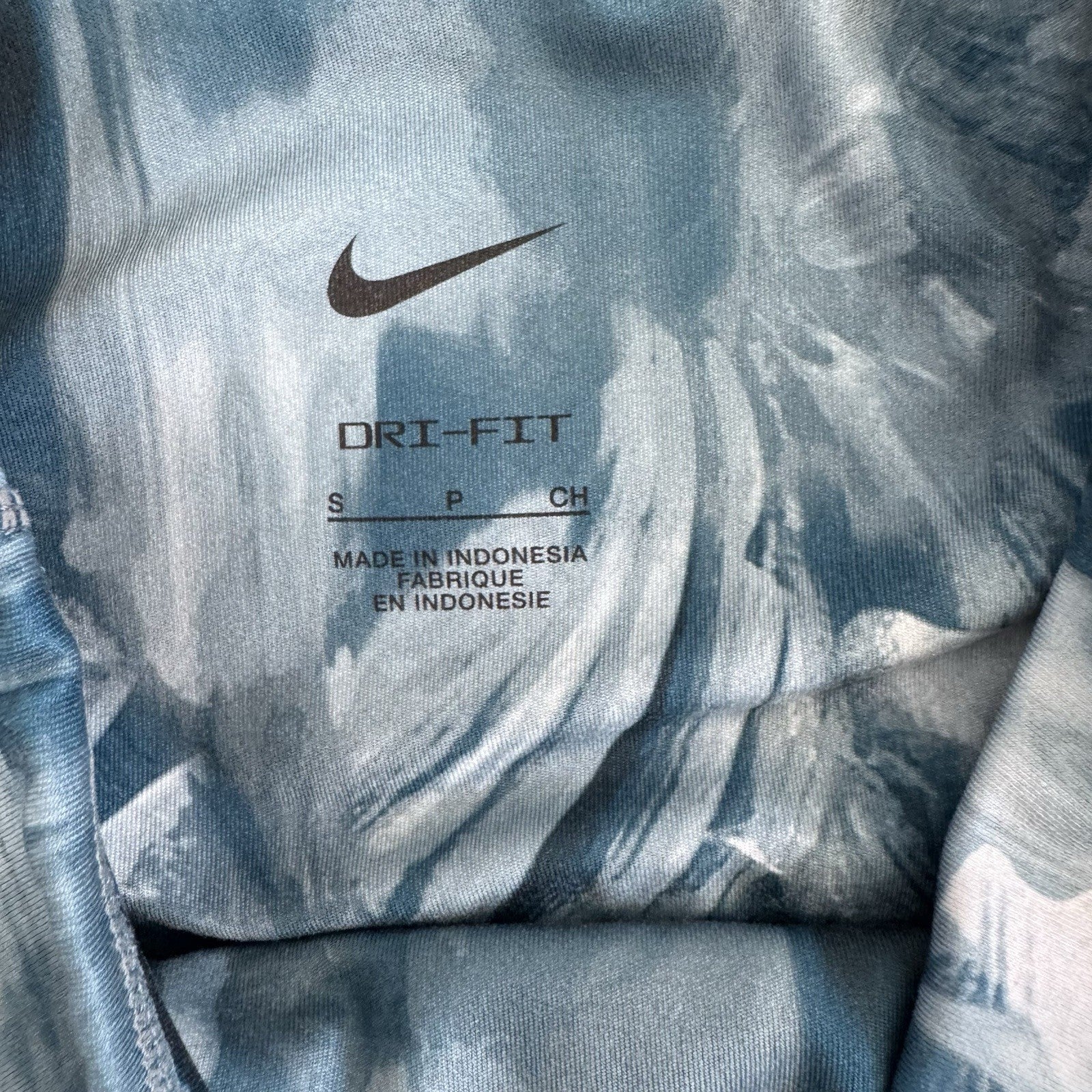 Nike Dri Fit Womens Blue Floral Print Leggings Athletic Pants Size Small