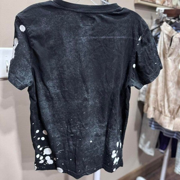 Rise as 1ne Men's Nelson Mandela T Shirt Size SMALL Black with Splatter Design